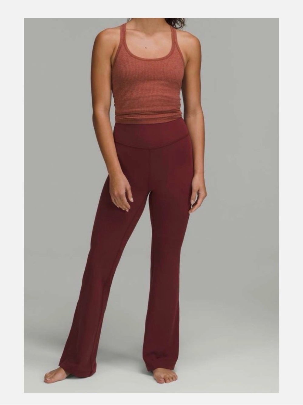 Lululemon Groove Super High-Rise Flared Pant Nulu Red Merlot Size 6